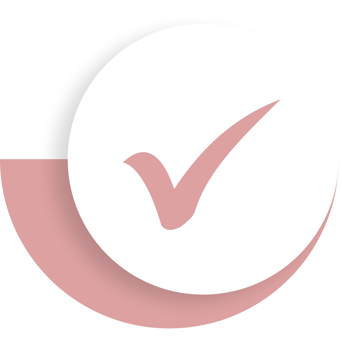 Pink checkmark