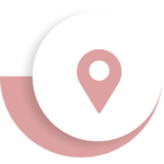Pink map pin icon